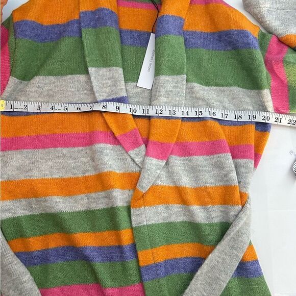 Stitches & Stripes Revolve Multicolor Striped Long Cardigan Sweater NEW - Picture 5 of 10